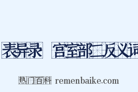 表异录·宫室部二反义词是什么意思的图片
